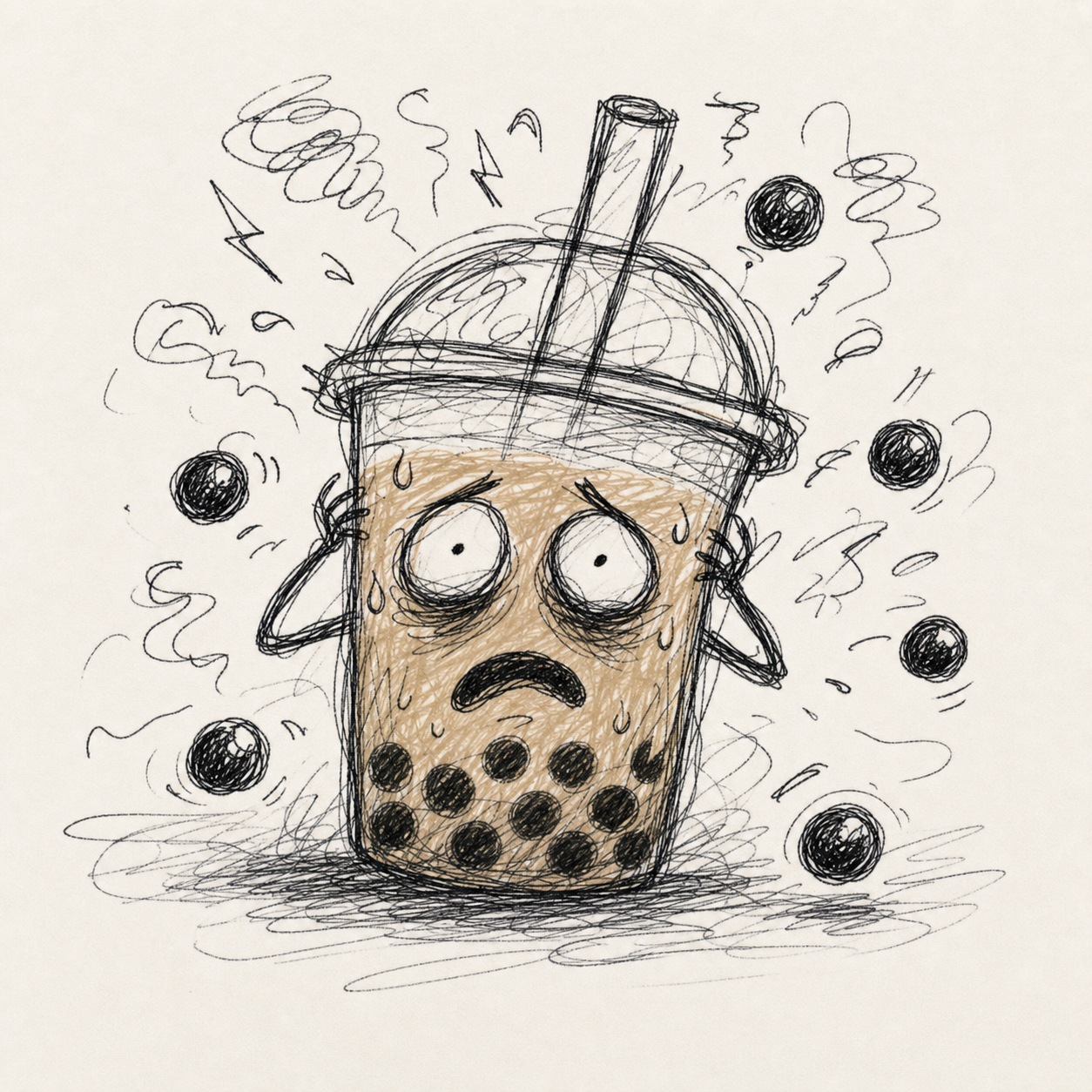Bubble Tea Existential Scribble preview