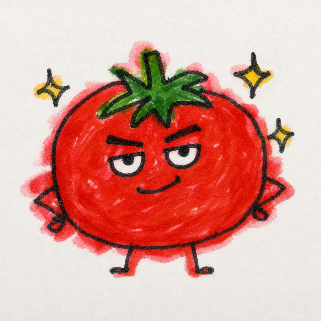 Marker-Bleed Tomato Guy preview