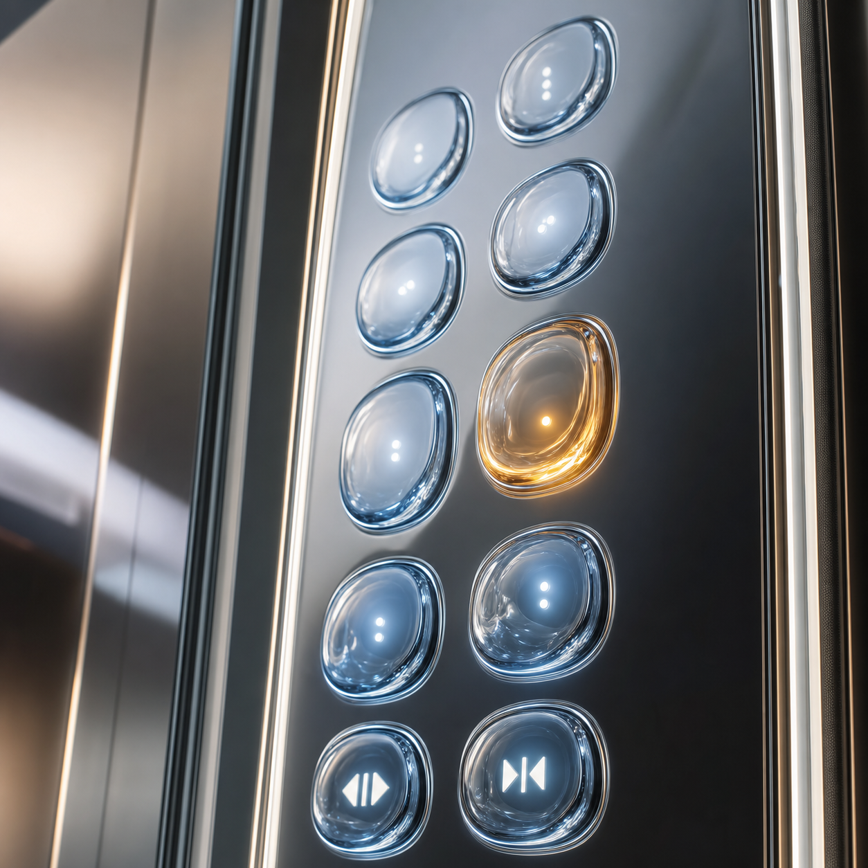 Liquid Glass Elevator Panel preview