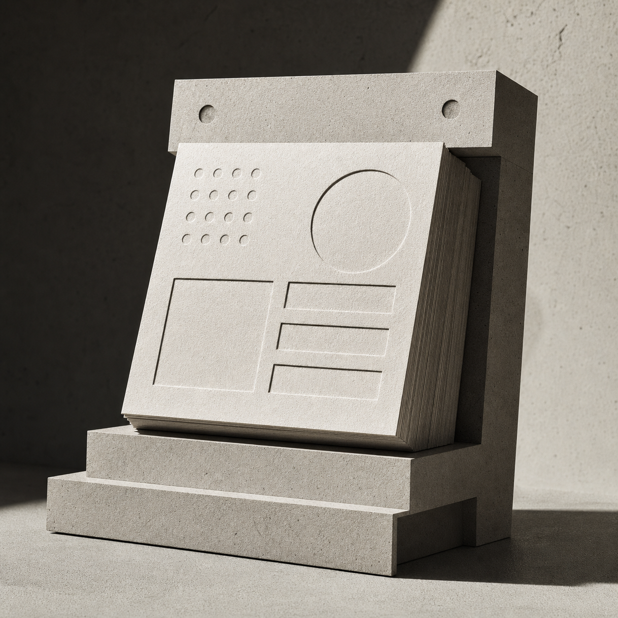 Brutalist Paper Calendar preview