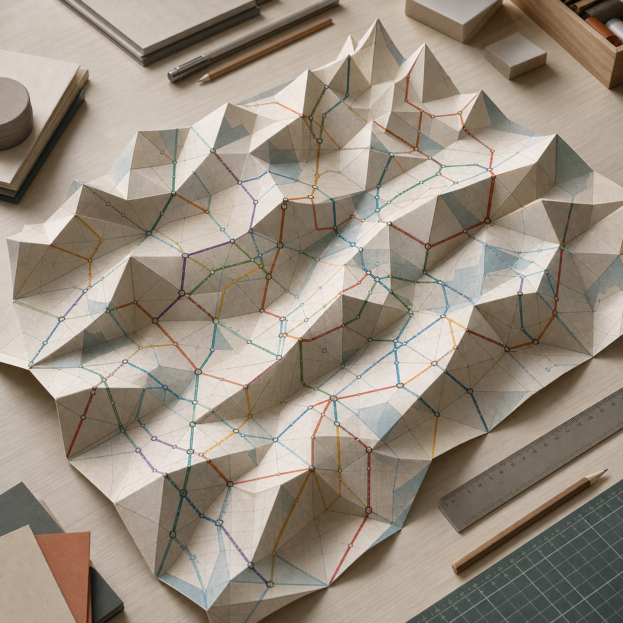 Origami Transit Map Table preview