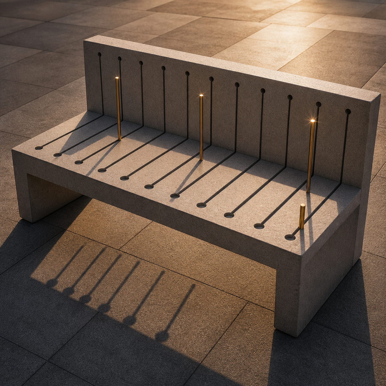 Shadow Measuring Public Bench preview