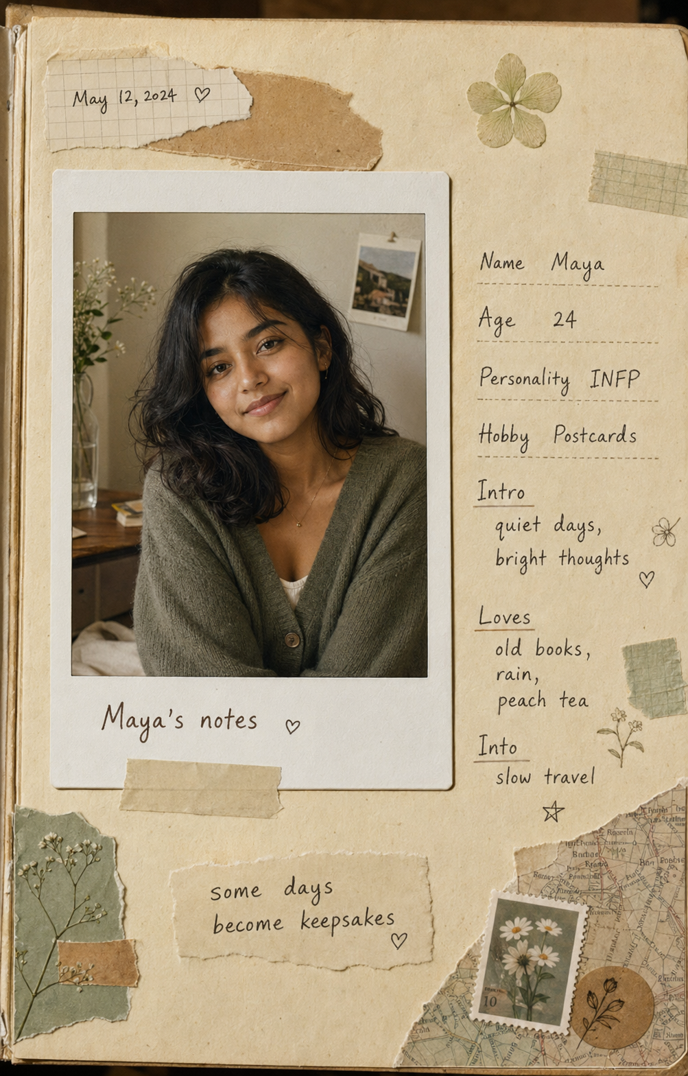 Vintage Diary Instant Photo preview