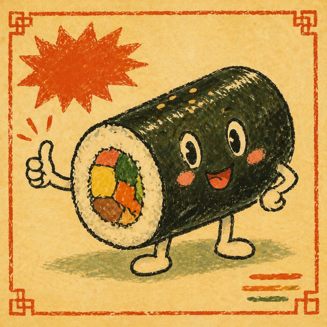 Kimbap Cheap Menu Illustration preview