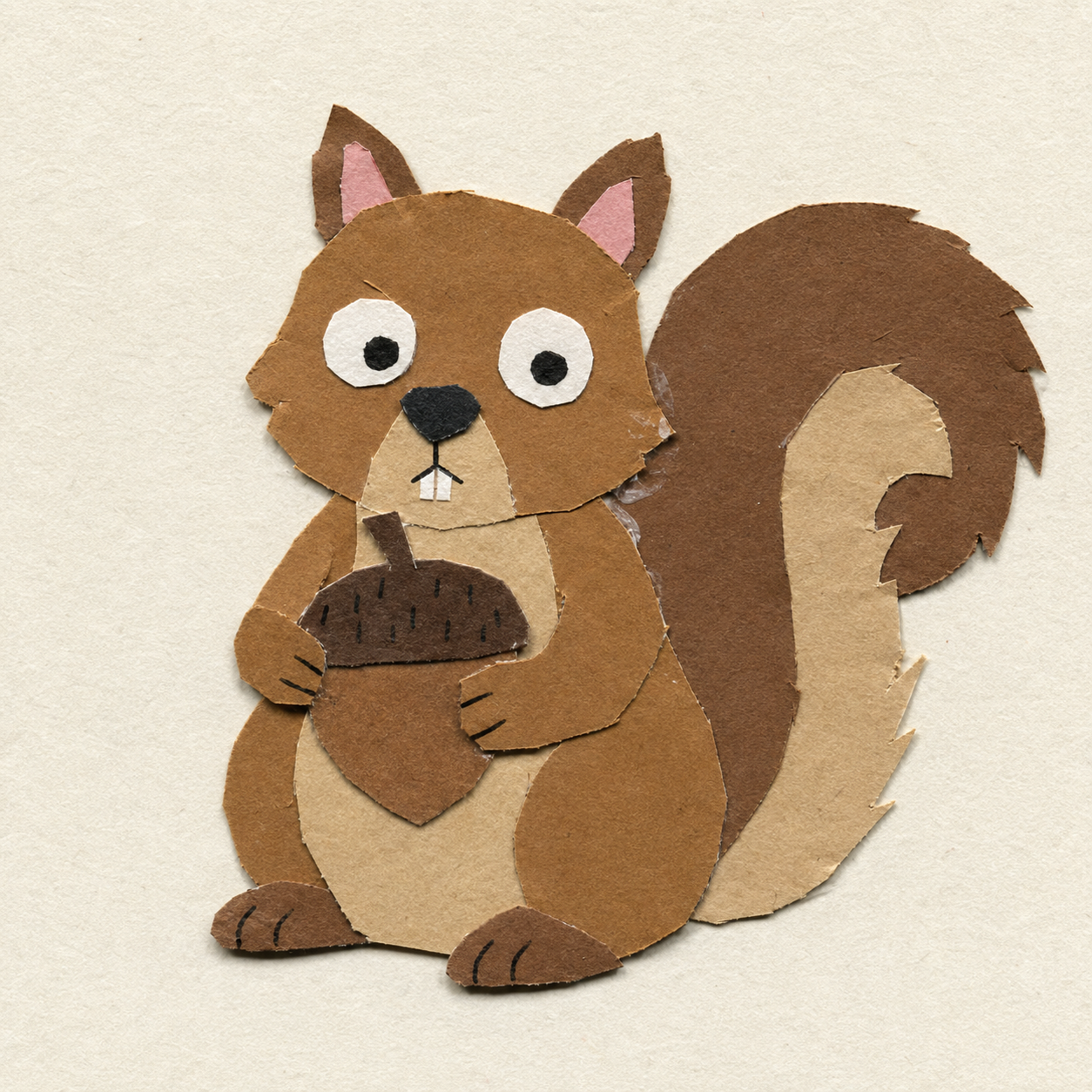 Paper Collage Squirrel preview